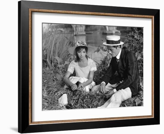 Quelle joie by vivre by Rene Clement with Barbara Lass and Alain Delon, 1961 (b/w photo)-null-Framed Photo