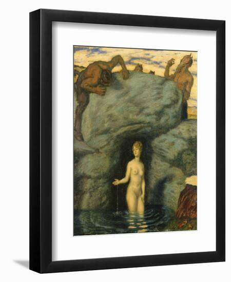 Quellnymphe von Faunen belauscht. 1911-Franz von Stuck-Framed Giclee Print