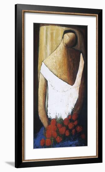 Quelques Fleurs sur Bleus d'Azur-Natalie Savard-Framed Giclee Print