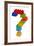 Question Mark Made from Plastic Building Blocks-Flynt-Framed Art Print