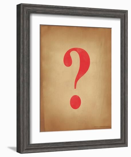 Question Mark-Jeanne Stevenson-Framed Giclee Print