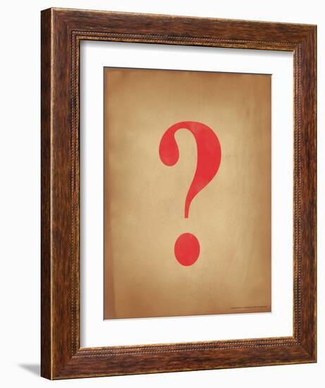 Question Mark-Jeanne Stevenson-Framed Giclee Print