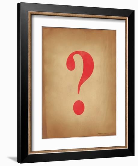 Question Mark-Jeanne Stevenson-Framed Giclee Print