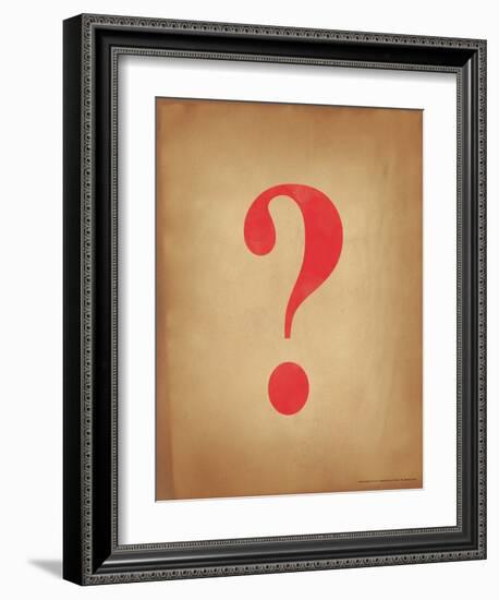 Question Mark-Jeanne Stevenson-Framed Giclee Print