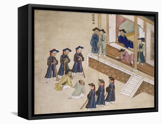 Questioning a Prisoner-Kim Junkeun-Framed Premier Image Canvas