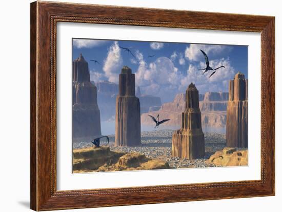 Quetzalcoatlus Dwelling Place-null-Framed Art Print