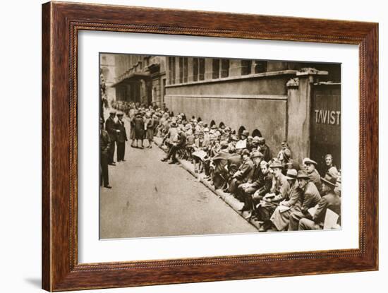 Queuing in Floral Street for Tickets for a Performance at the Royal Opera House, Covent Garden-English Photographer-Framed Giclee Print