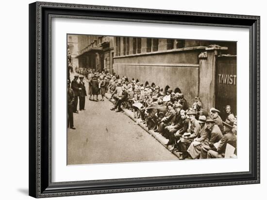 Queuing in Floral Street for Tickets for a Performance at the Royal Opera House, Covent Garden-English Photographer-Framed Giclee Print