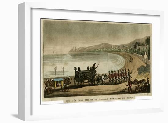 Qui Hi's Last March to Padree Burrows's Go Down-Thomas Rowlandson-Framed Art Print