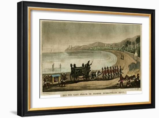 Qui Hi's Last March to Padree Burrows's Go Down-Thomas Rowlandson-Framed Art Print