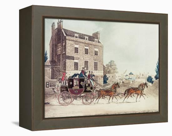 Quicksilver Royal Mail Passing the Star and Garter at Kew Bridge, 1835-James Pollard-Framed Premier Image Canvas