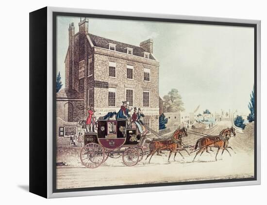 Quicksilver Royal Mail Passing the Star and Garter at Kew Bridge, 1835-James Pollard-Framed Premier Image Canvas