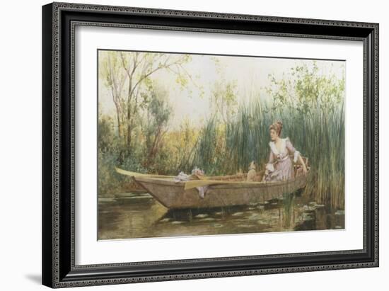 Quiet Backwater-Alfred Augustus Glendenning-Framed Giclee Print