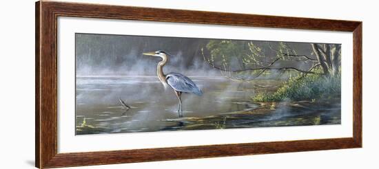 Quiet Cove - Great Blue Heron-Wilhelm Goebel-Framed Giclee Print