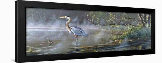 Quiet Cove - Great Blue Heron-Wilhelm Goebel-Framed Giclee Print