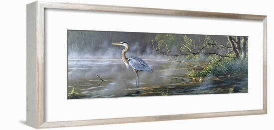 Quiet Cove - Great Blue Heron-Wilhelm Goebel-Framed Giclee Print