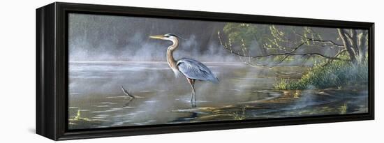 Quiet Cove - Great Blue Heron-Wilhelm Goebel-Framed Premier Image Canvas