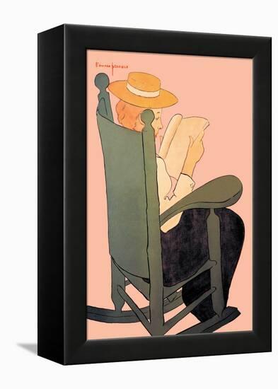 Quiet Study-Edward Penfield-Framed Stretched Canvas