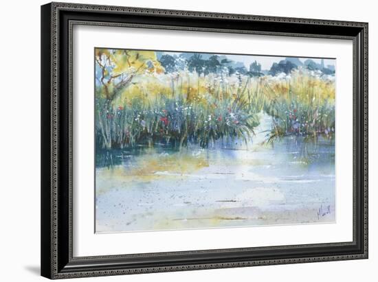 Quiet waters flow-Margaret Coxall-Framed Giclee Print