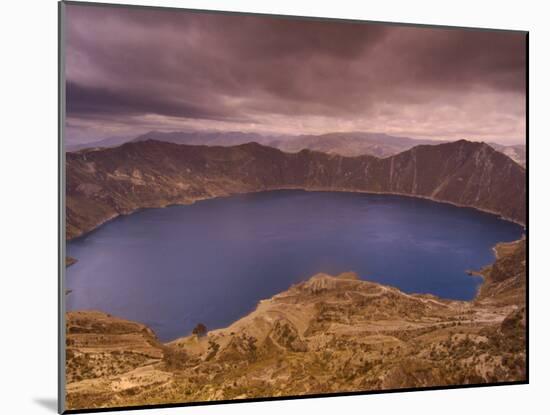 Quilatoa Crater Lake, Andes, Ecuador-Pete Oxford-Mounted Photographic Print