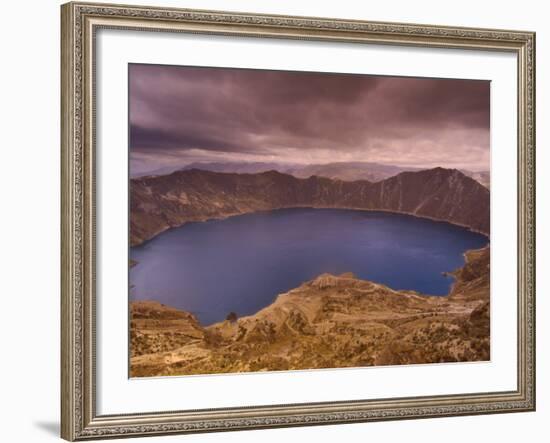 Quilatoa Crater Lake, Andes, Ecuador-Pete Oxford-Framed Photographic Print