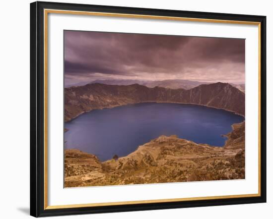 Quilatoa Crater Lake, Andes, Ecuador-Pete Oxford-Framed Photographic Print