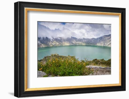 Quilotoa, a water-filled caldera and the most western volcano in the Ecuadorian Andes, Ecuador, Sou-Alexandre Rotenberg-Framed Photographic Print