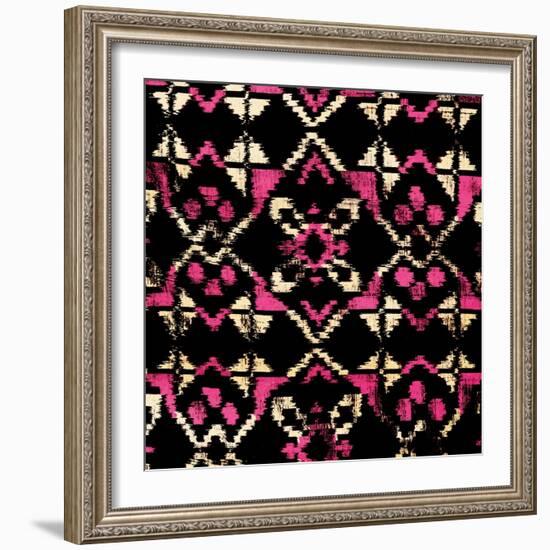 Quilt Native-Jace Grey-Framed Art Print