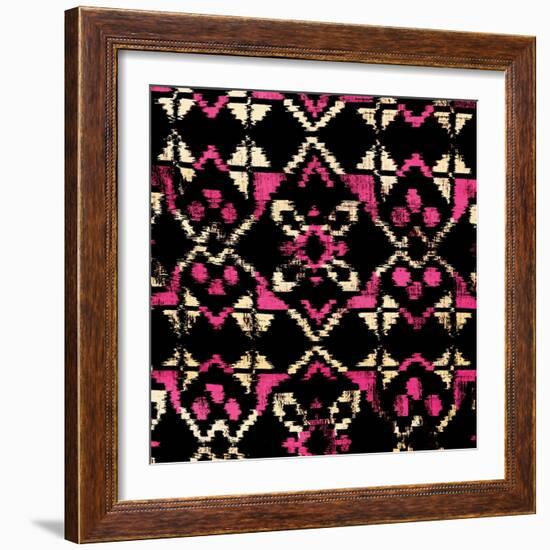 Quilt Native-Jace Grey-Framed Art Print