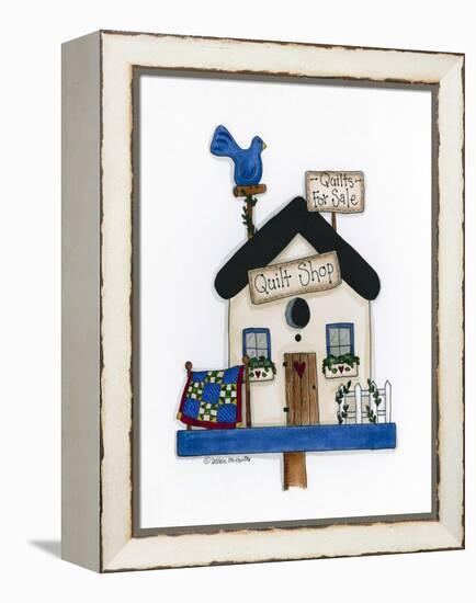 Quilt Shop Birdhouse-Debbie McMaster-Framed Premier Image Canvas