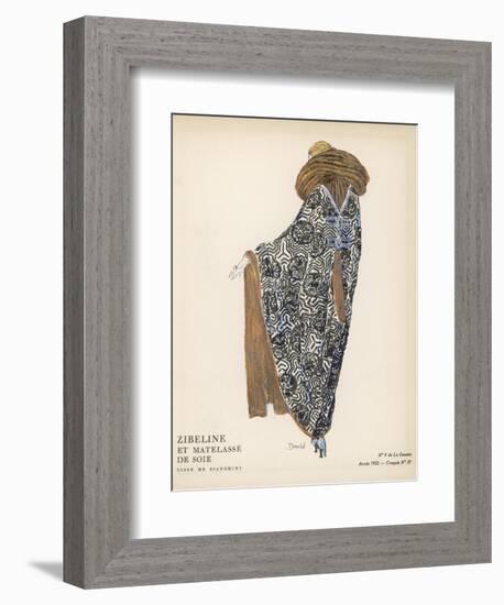 Quilted Silk Coat 1922-null-Framed Photographic Print