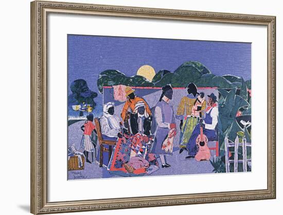 Quilting Time-Romare Bearden-Framed Art Print