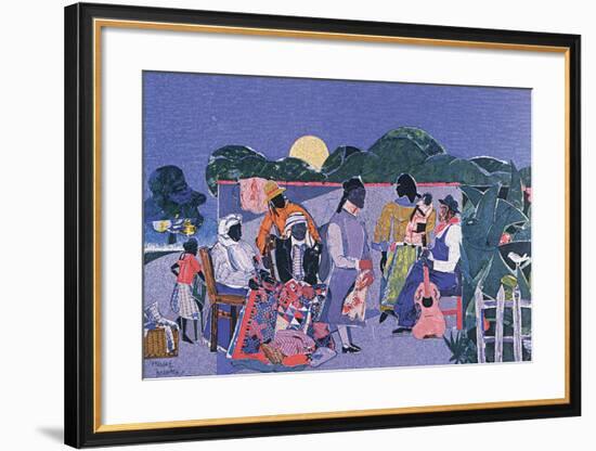 Quilting Time-Romare Bearden-Framed Art Print