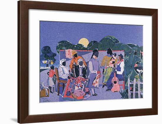 Quilting Time-Romare Bearden-Framed Art Print