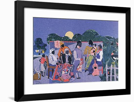 Quilting Time-Romare Bearden-Framed Art Print