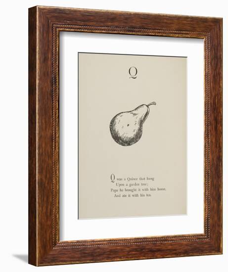 Quince Illustrations and Verses From Nonsense Alphabets Drawn and Written by Edward Lear.-Edward Lear-Framed Giclee Print