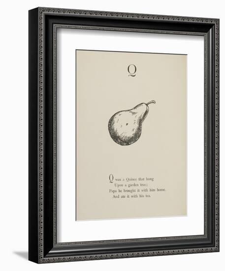 Quince Illustrations and Verses From Nonsense Alphabets Drawn and Written by Edward Lear.-Edward Lear-Framed Giclee Print