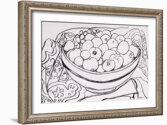 Quince in a Large Bowl, 2000-Joan Thewsey-Framed Giclee Print