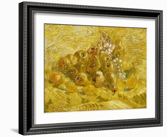 Quinces, Lemons, Pears and Grapes-Vincent van Gogh-Framed Giclee Print