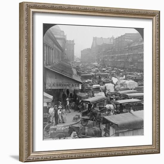 Quincy Market and Faneuil Hall 1907-H.C. White-Framed Photo