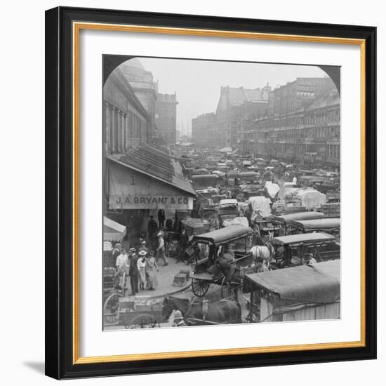 Quincy Market and Faneuil Hall 1907-H.C. White-Framed Photo