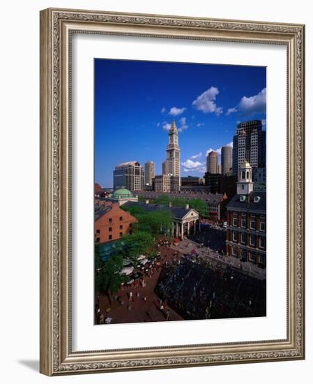 Quincy Market, Boston, MA-Walter Bibikow-Framed Photographic Print