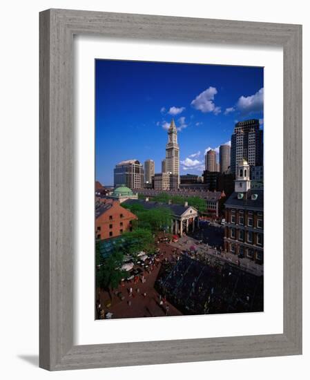 Quincy Market, Boston, MA-Walter Bibikow-Framed Photographic Print