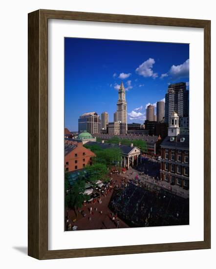 Quincy Market, Boston, MA-Walter Bibikow-Framed Photographic Print