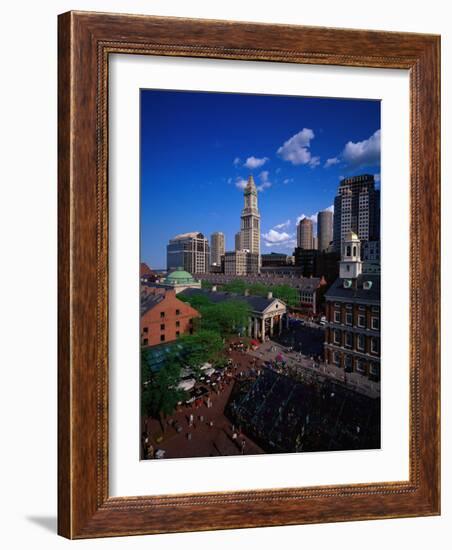 Quincy Market, Boston, MA-Walter Bibikow-Framed Photographic Print