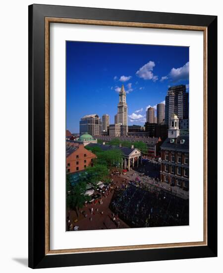 Quincy Market, Boston, MA-Walter Bibikow-Framed Photographic Print