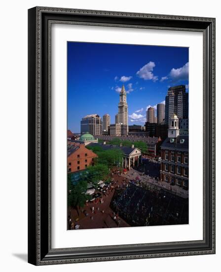 Quincy Market, Boston, MA-Walter Bibikow-Framed Photographic Print