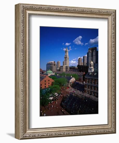 Quincy Market, Boston, MA-Walter Bibikow-Framed Photographic Print