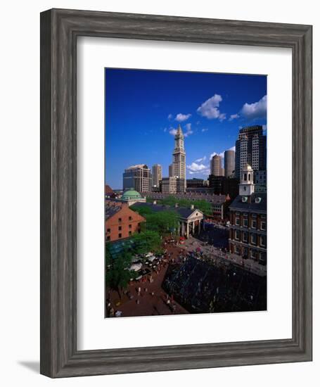 Quincy Market, Boston, MA-Walter Bibikow-Framed Photographic Print