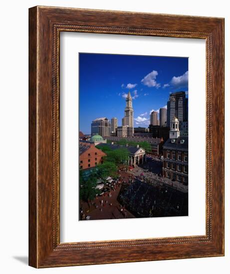 Quincy Market, Boston, MA-Walter Bibikow-Framed Photographic Print